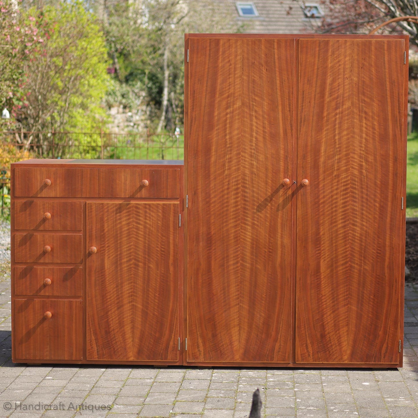 1920s Gordon Russell Arts & Crafts Cotswold School Walnut Wardrobe