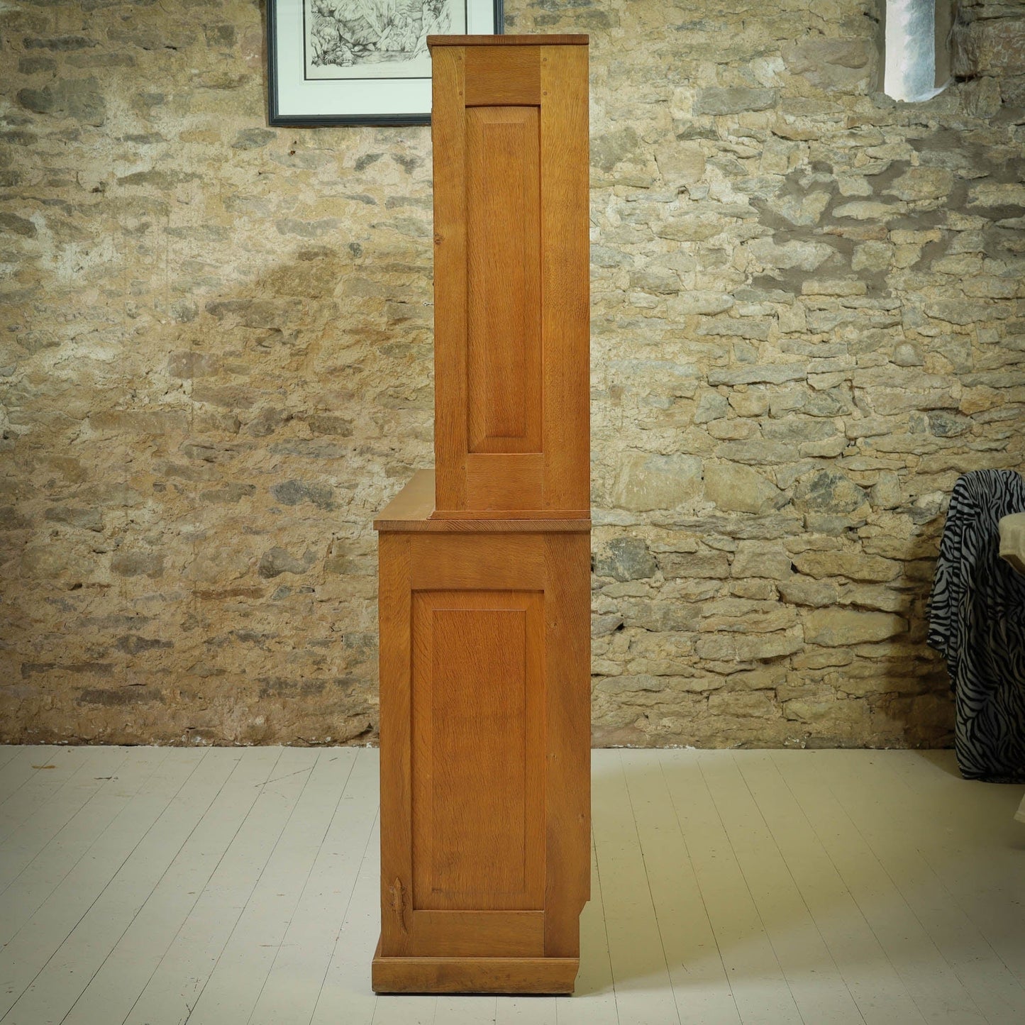 Derek 'Lizardman' Slater Arts & Crafts Yorkshire School English Oak Bookcase