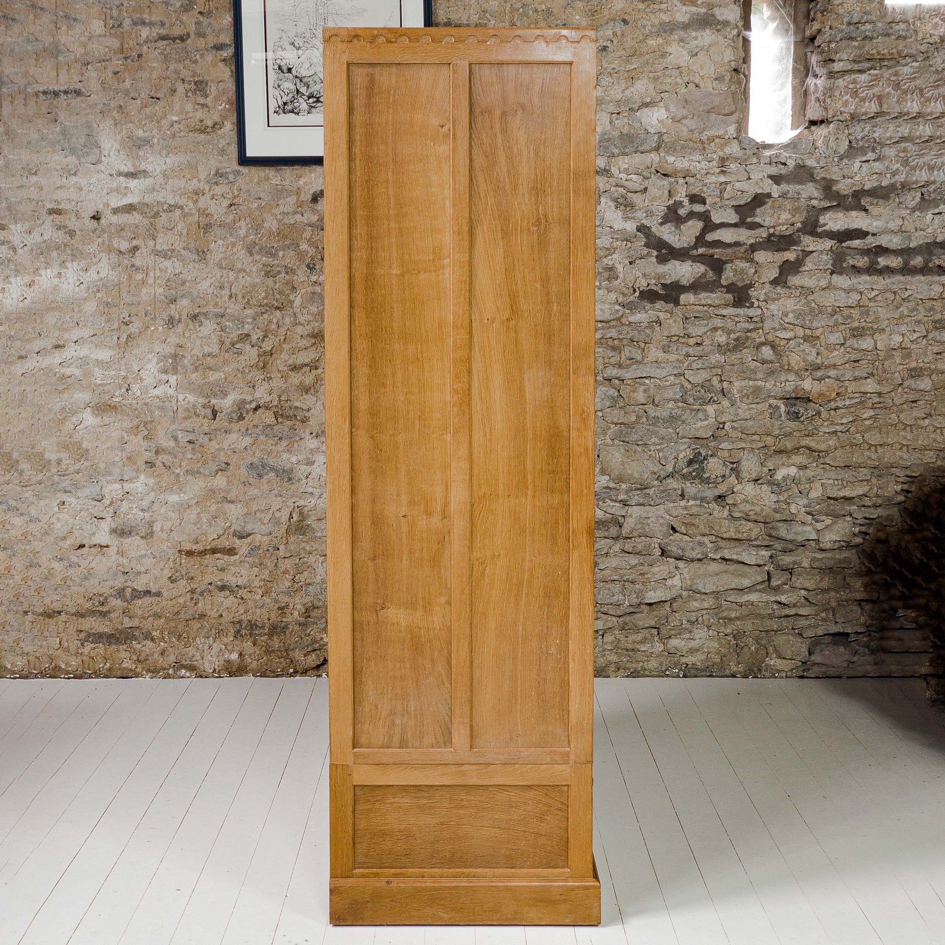 Eagleman (Ex-Mouseman) Arts & Crafts Yorkshire School Oak Double Wardrobe [b]