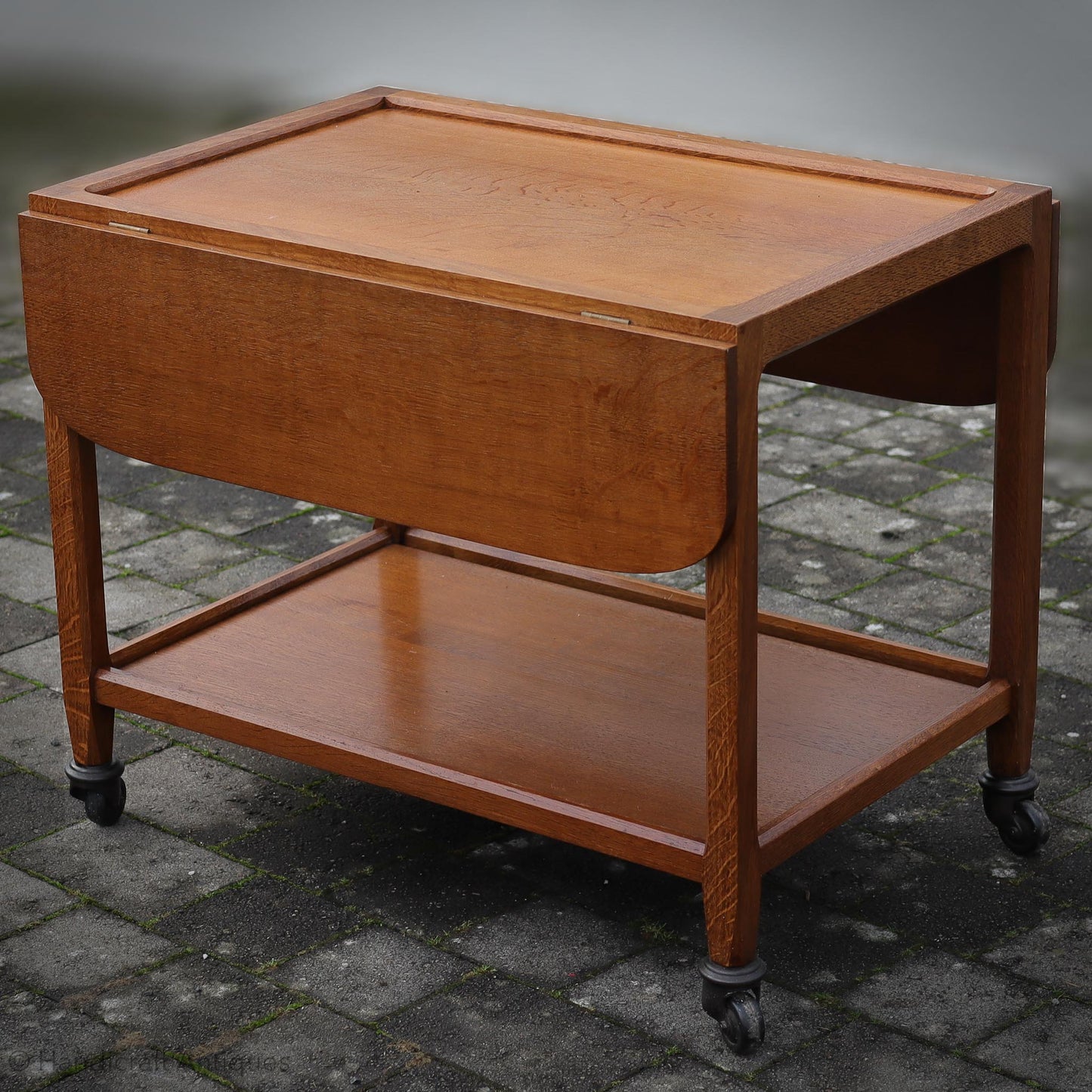 Stanley Webb Davies Arts & Crafts Lakes School Extending Tea Trolley 1957.