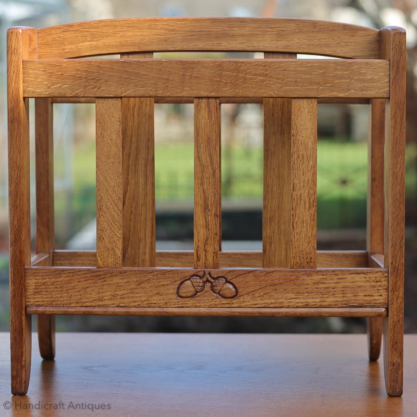 James Cleasby Dent [Ex-Stanley Webb Davies] Arts & Crafts Lakes School English Oak Magazine Rack