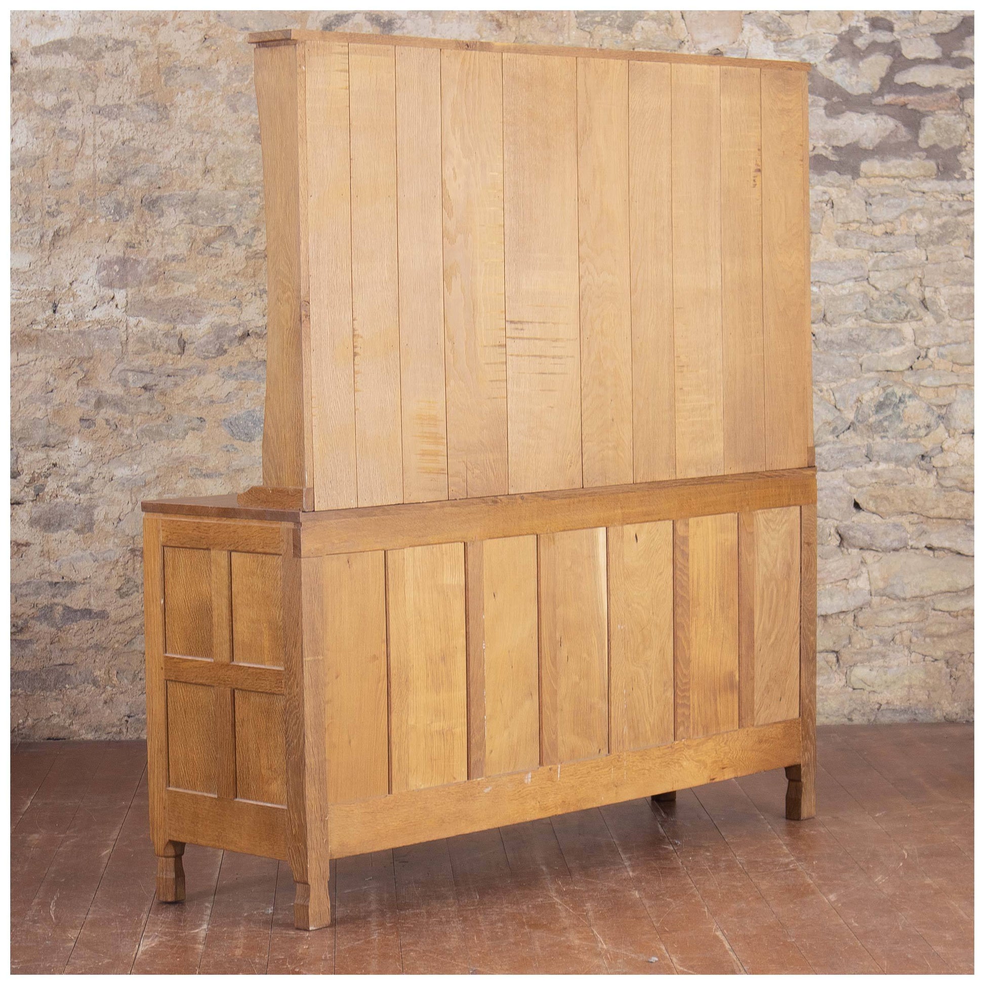 Derek Lizardman Slater Arts & Crafts Yorkshire School English Oak Dresser