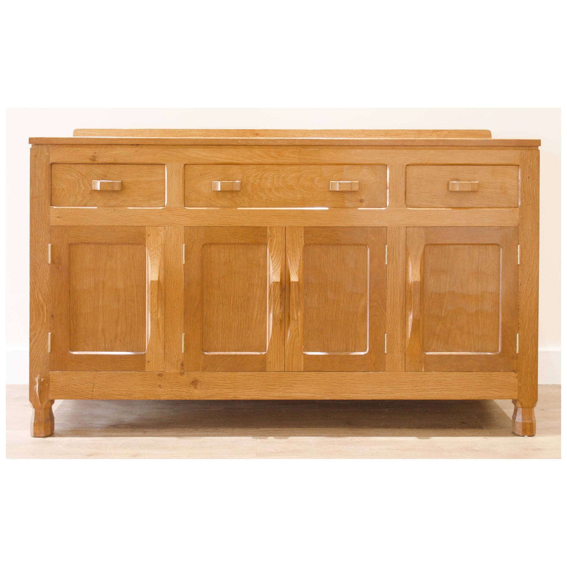 Derek Lizardman Slater Derek Slater Antique Adzed Yorkshire School Oak Sideboard