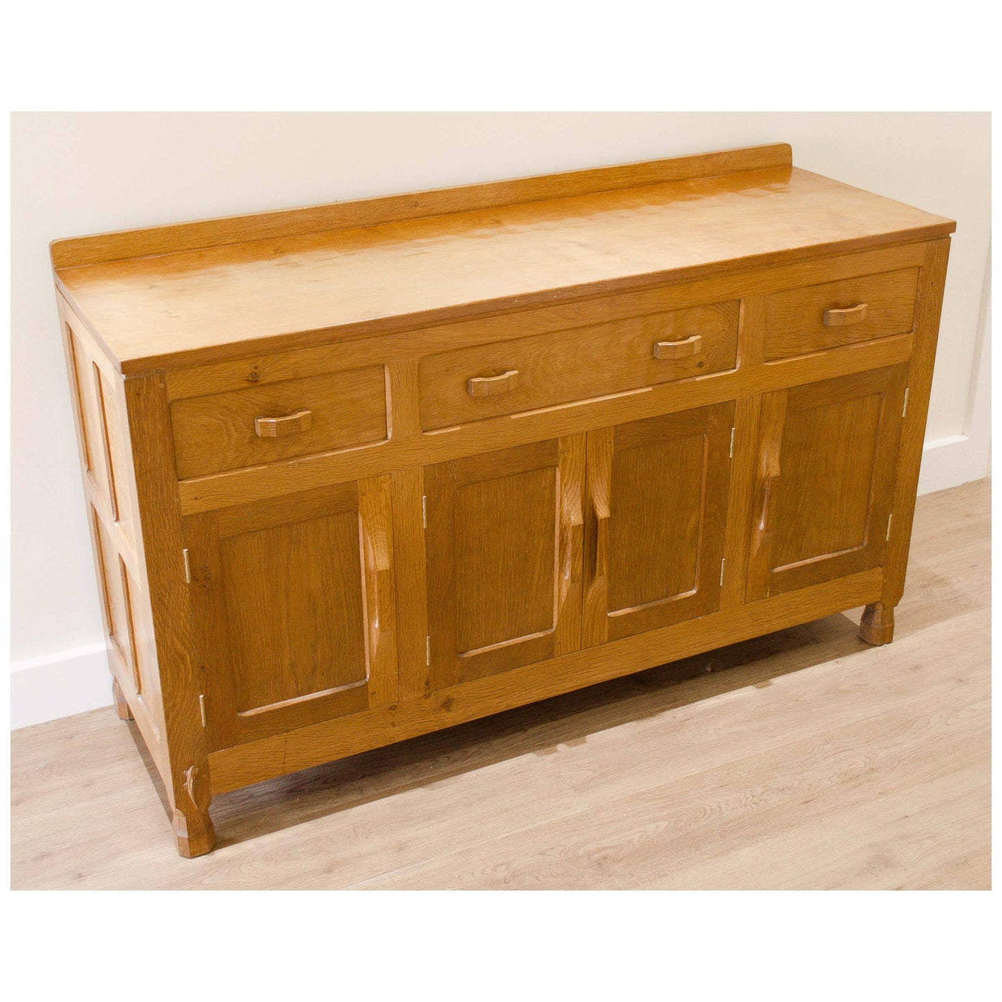 Derek Lizardman Slater Derek Slater Antique Adzed Yorkshire School Oak Sideboard