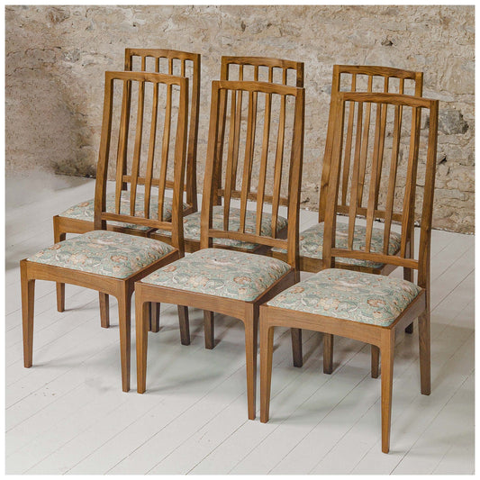 Set of 6 Barnsley Workshop Arts & Crafts Cotswold School Walnut Chairs