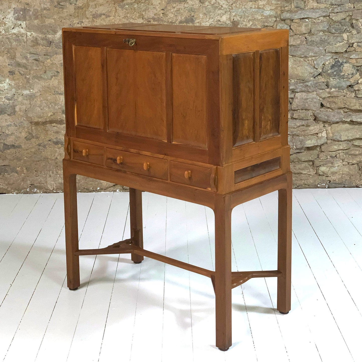 Hugh Birkett (Ex-Oliver Morel) Arts & Crafts Cotswold School English Yew Bureau