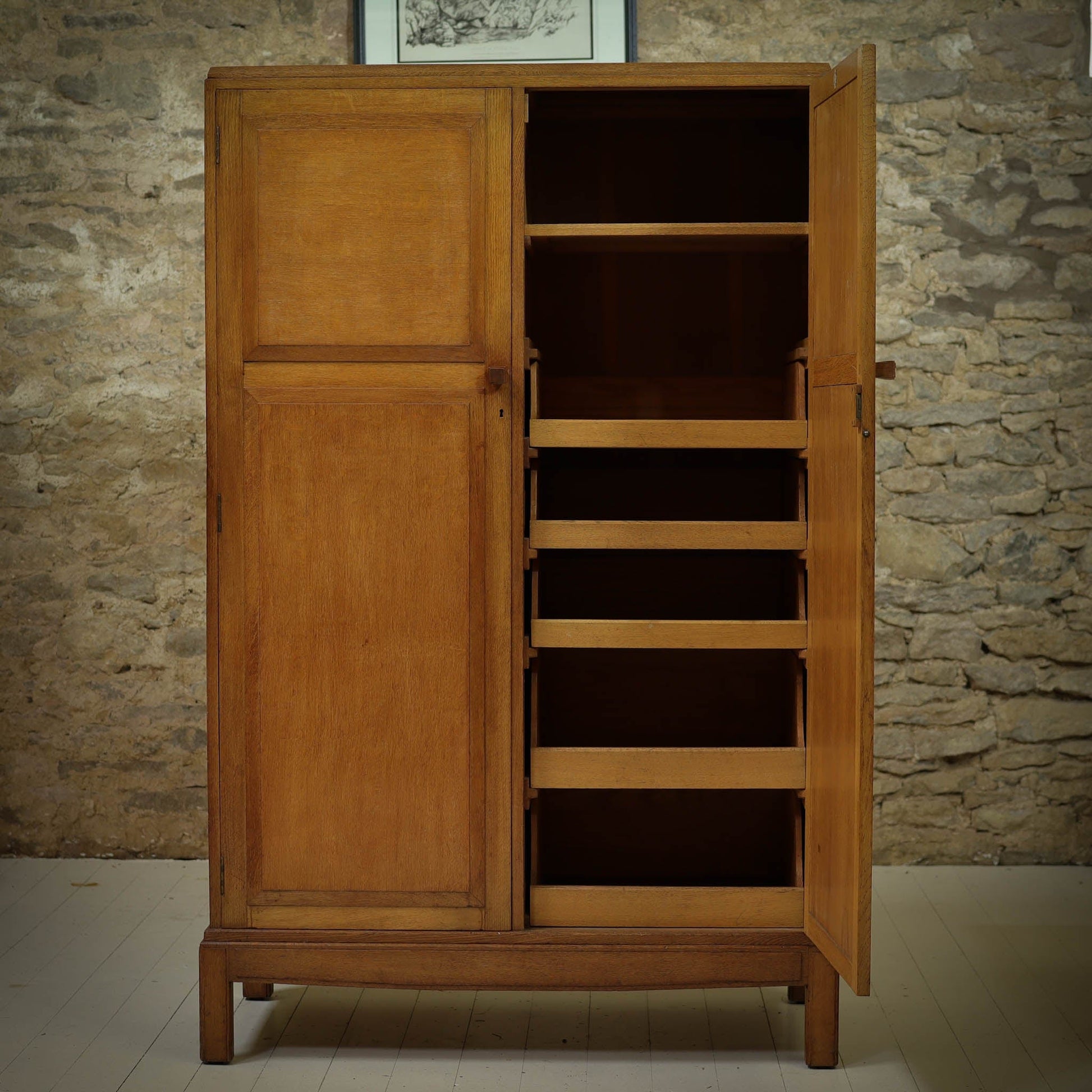 Brynmawr Furniture Company  Arts & Crafts Cotswold School Oak Wardrobe 1930