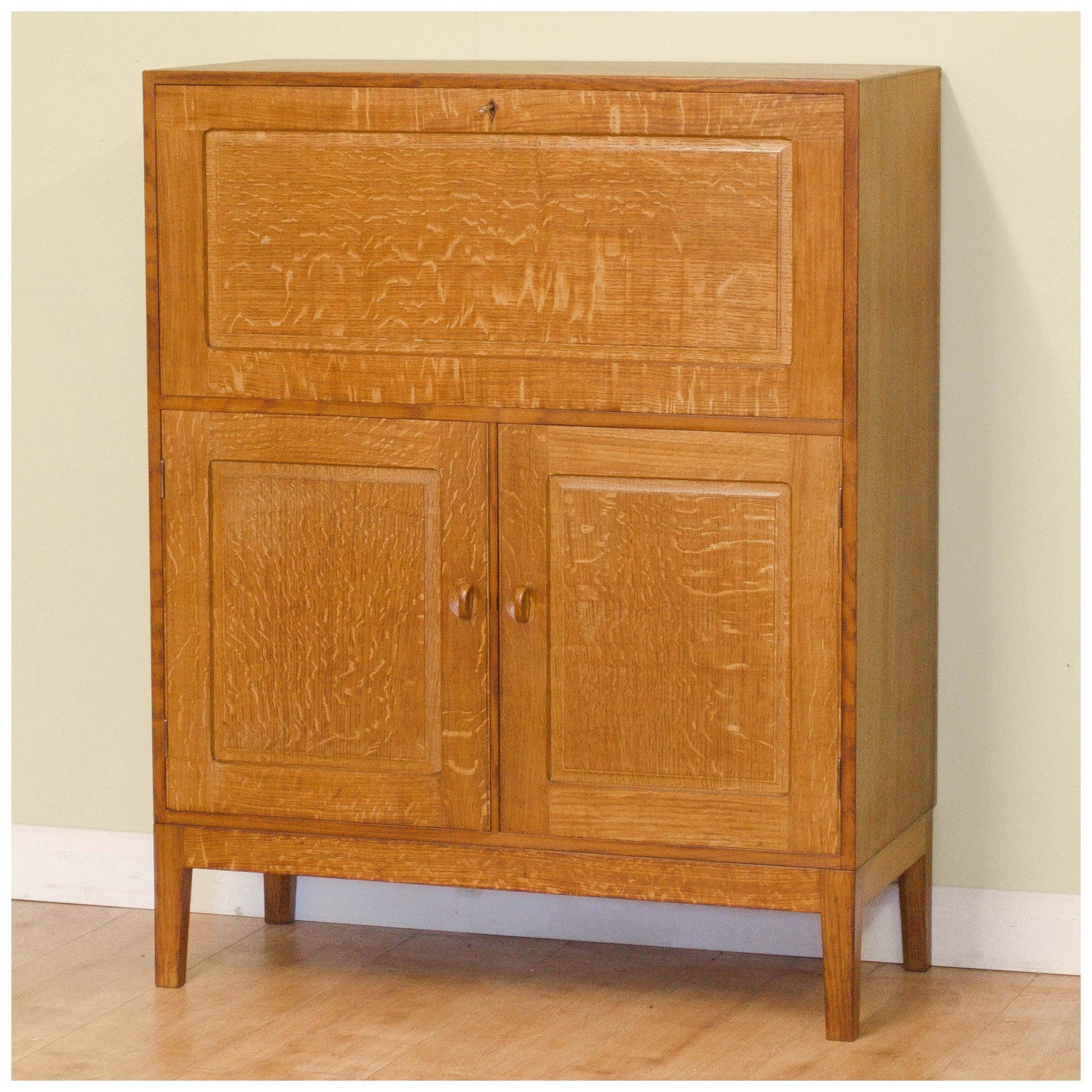 Edward Barnsley Arts and Crafts Oak Bureau Cabinet 1951