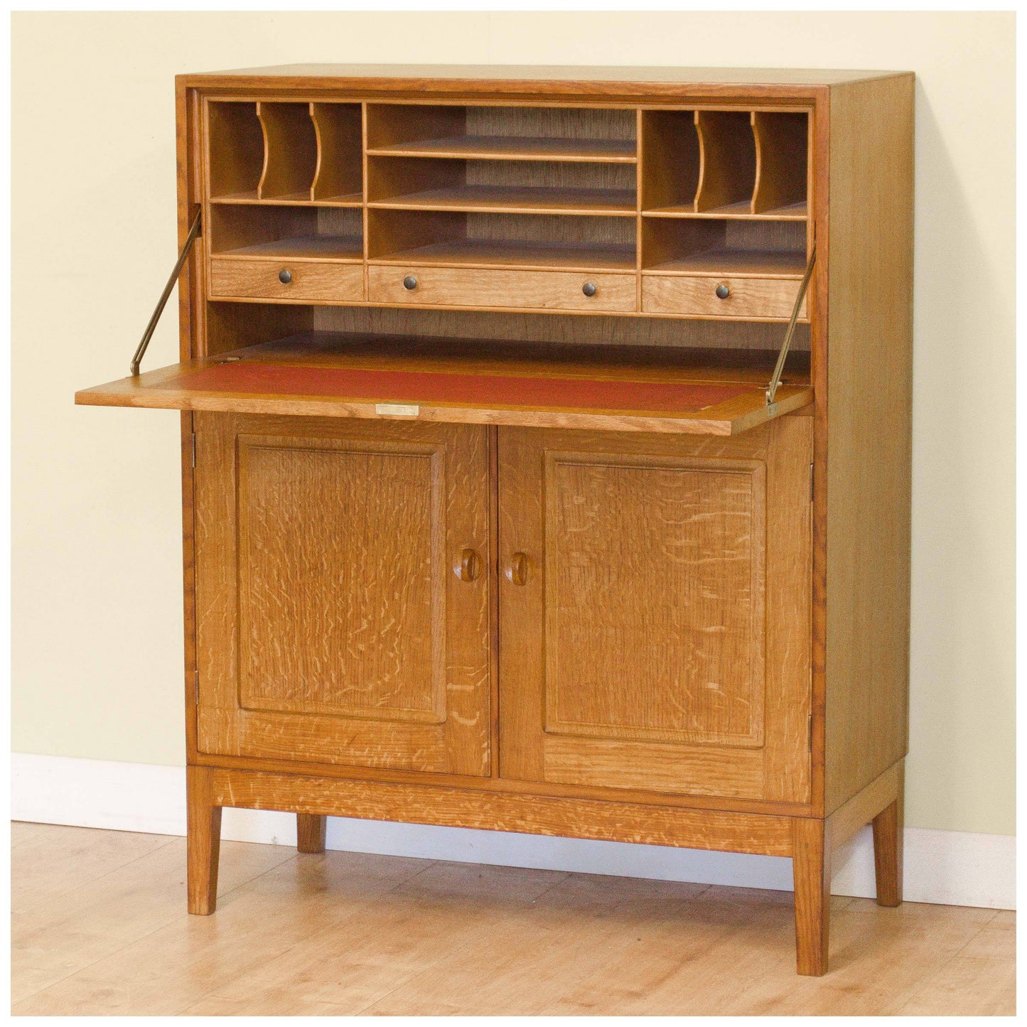 Edward Barnsley Arts and Crafts Oak Bureau Cabinet 1951