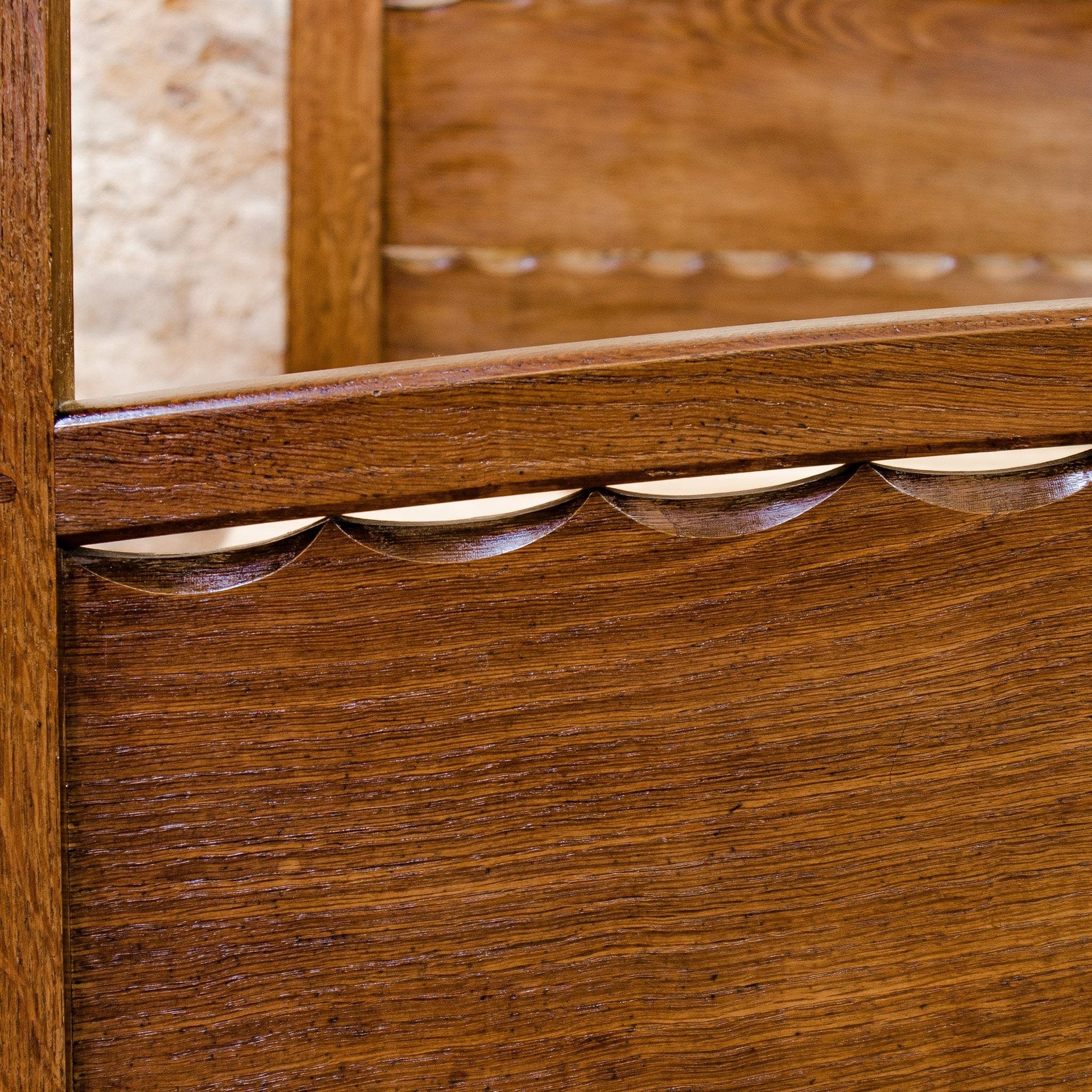 Ernest Gimson Arts & Crafts Cotswold School English Oak Double Bedstead c. 1900