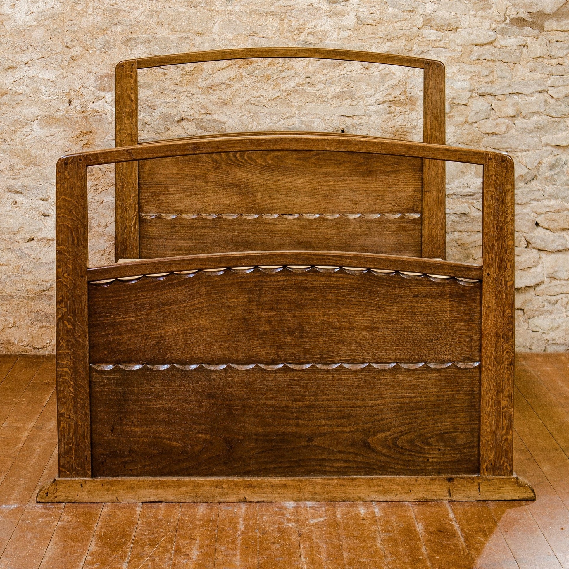 Ernest Gimson Arts & Crafts Cotswold School English Oak Double Bedstead c. 1900