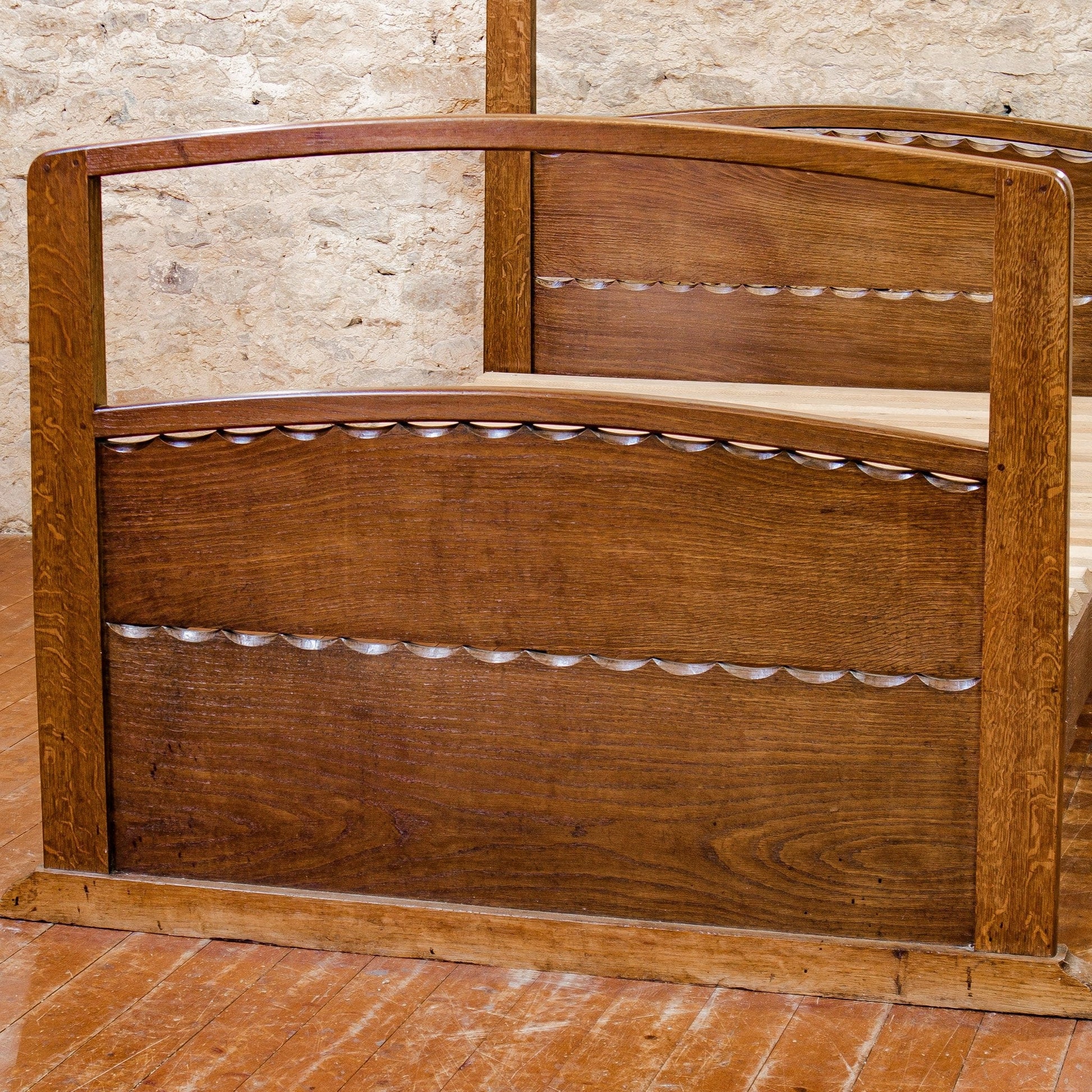 Ernest Gimson Arts & Crafts Cotswold School English Oak Double Bedstead c. 1900