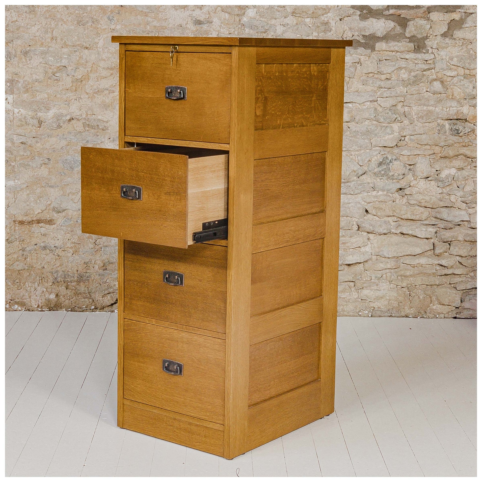 Stickley Furniture Arts & Crafts Mission School Oak Filing Cabinet