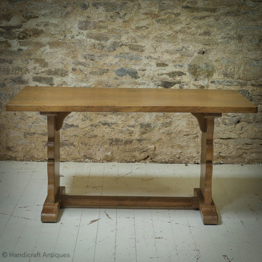 Sid Pollard [ex-Mouseman] Arts & Crafts Yorkshire School Oak Dining Table