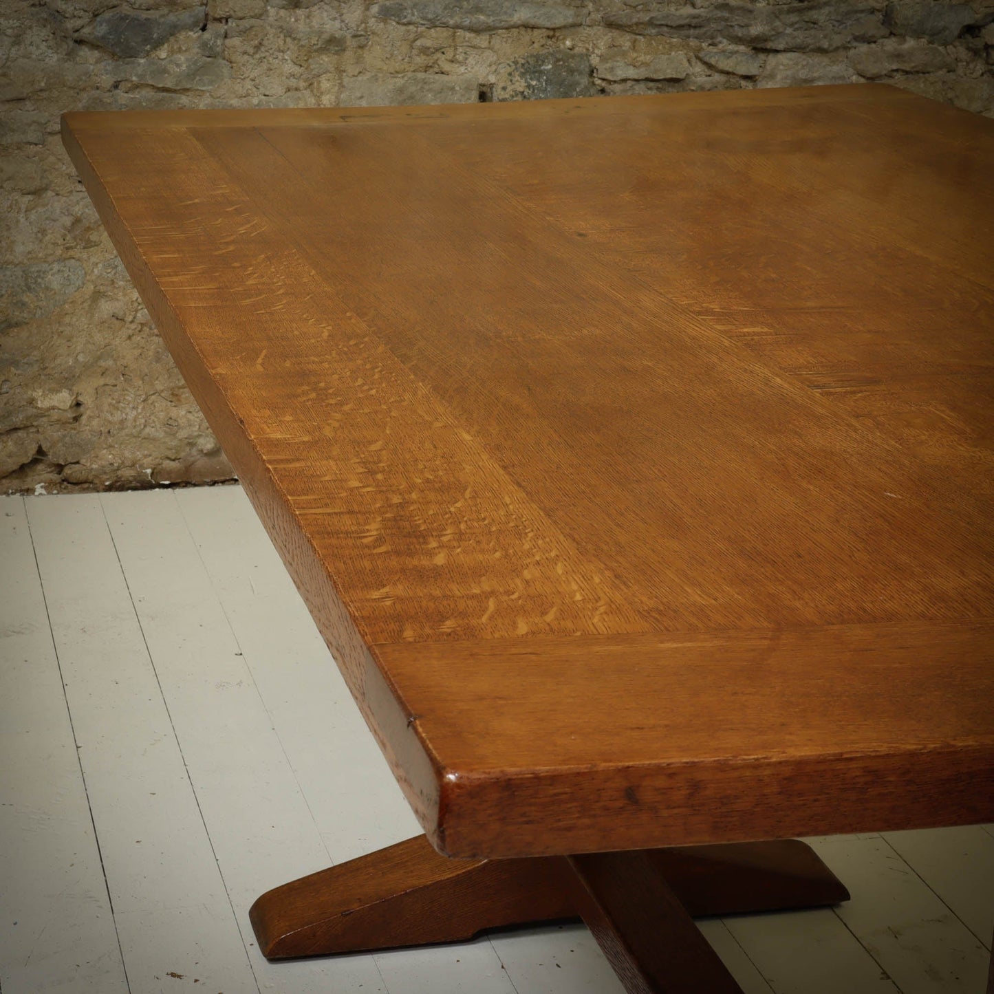 Heal and Co Arts & Crafts Cotswold School English Oak Dining Table c. 1930