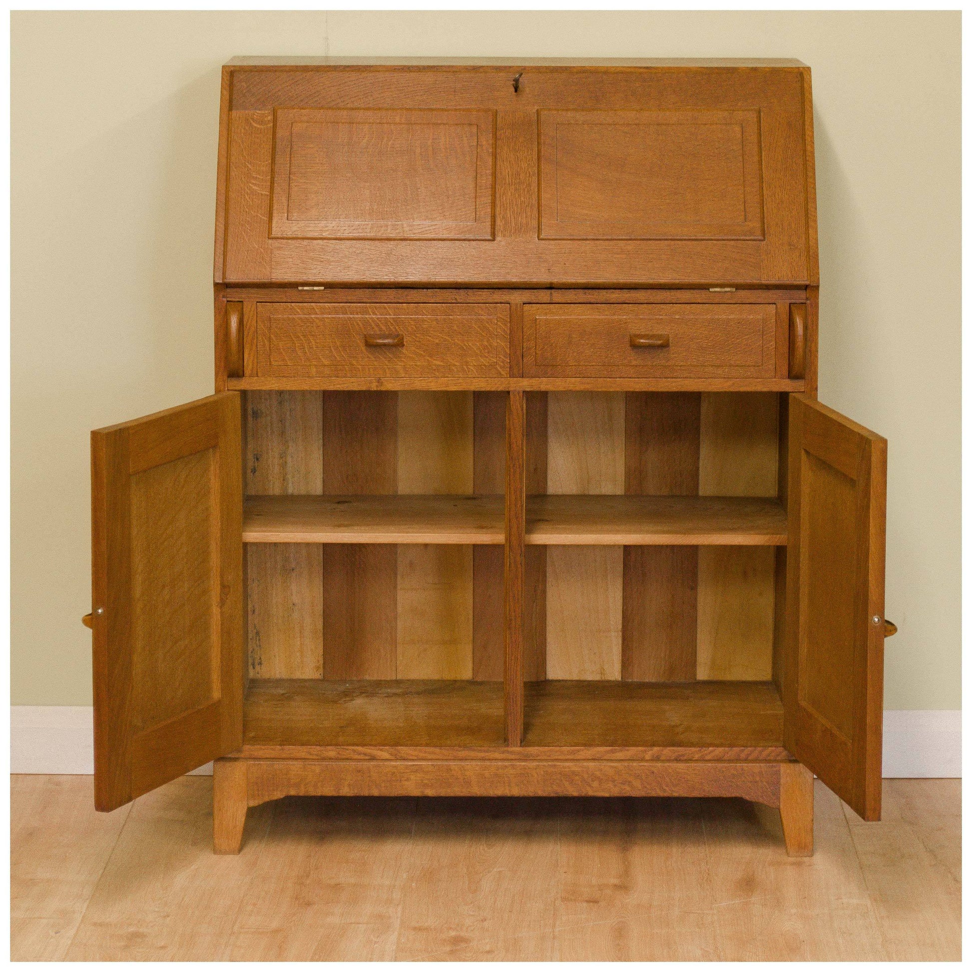 Fred Gardiner Arts & Crafts Cotswold School Oak Bureau