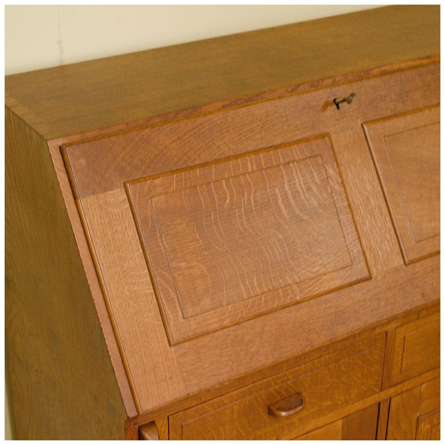 Fred Gardiner Arts & Crafts Cotswold School Oak Bureau