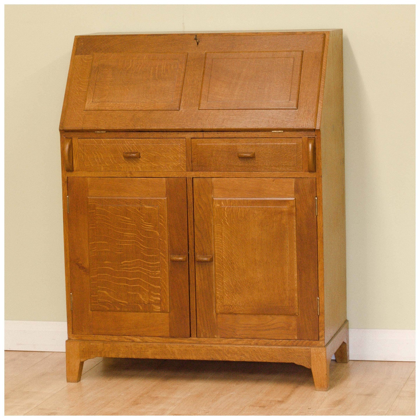 Fred Gardiner Arts & Crafts Cotswold School Oak Bureau