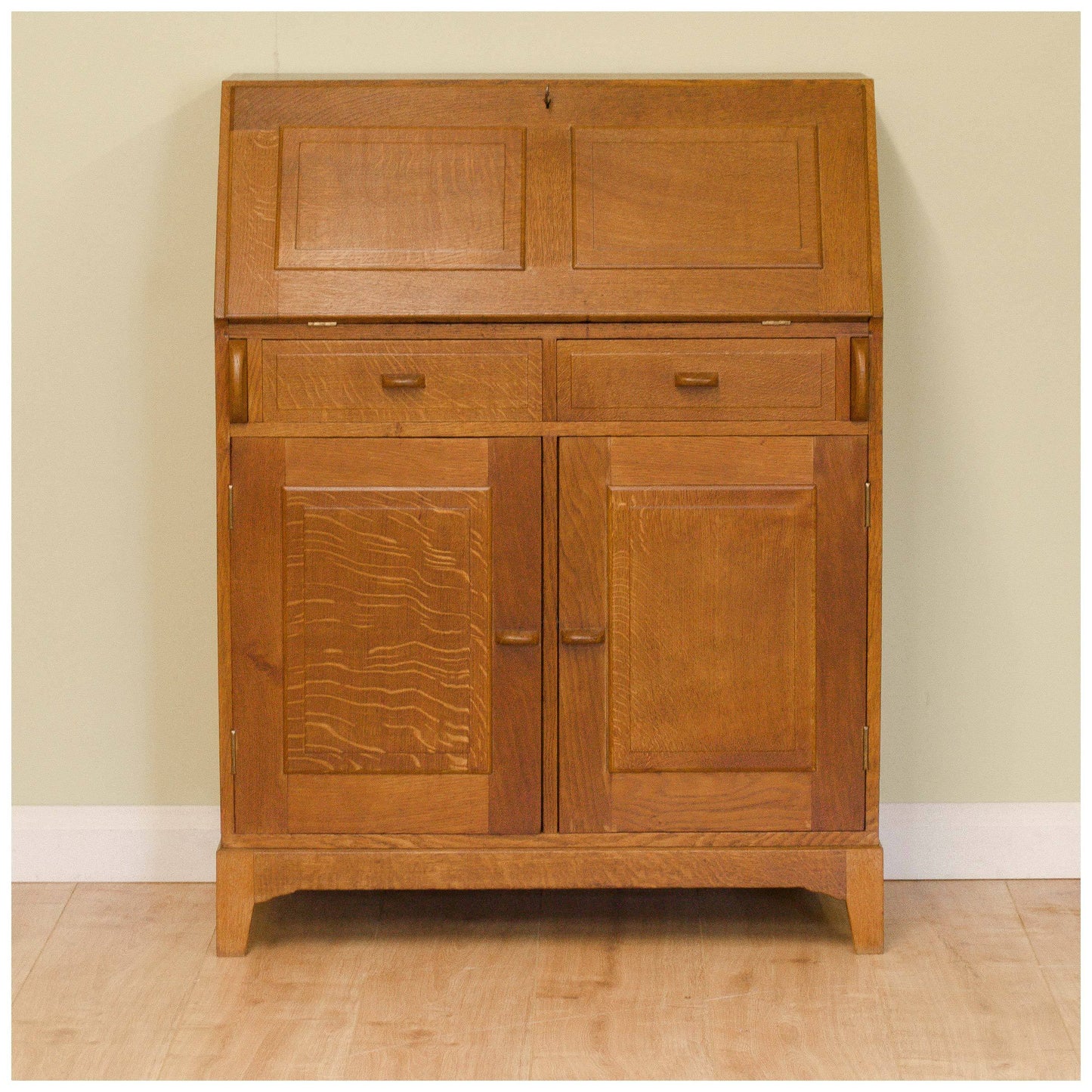 Fred Gardiner Arts & Crafts Cotswold School Oak Bureau