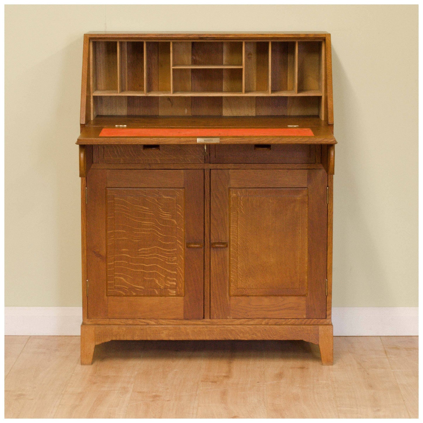 Fred Gardiner Arts & Crafts Cotswold School Oak Bureau