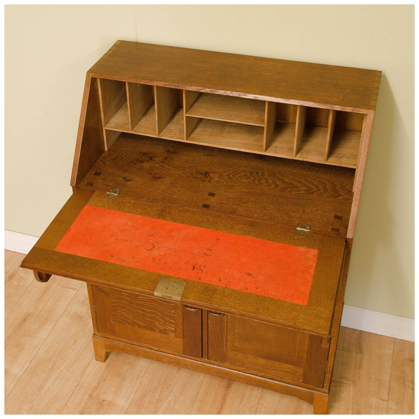 Fred Gardiner Arts & Crafts Cotswold School Oak Bureau