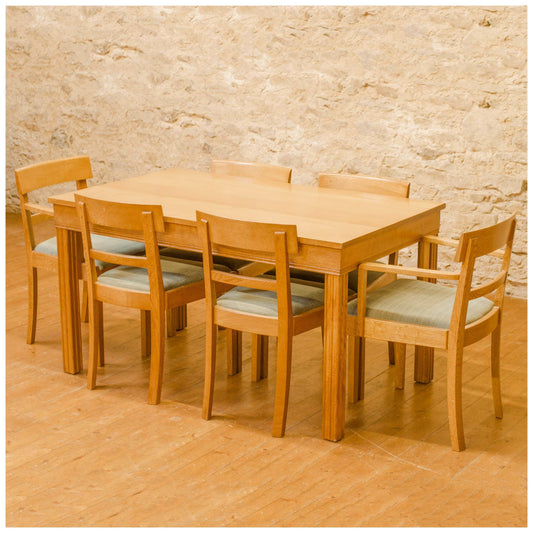 Gordon Russell Arts & Crafts Cotswold School Oak 'Weston' Table & 6 Chairs c.1935