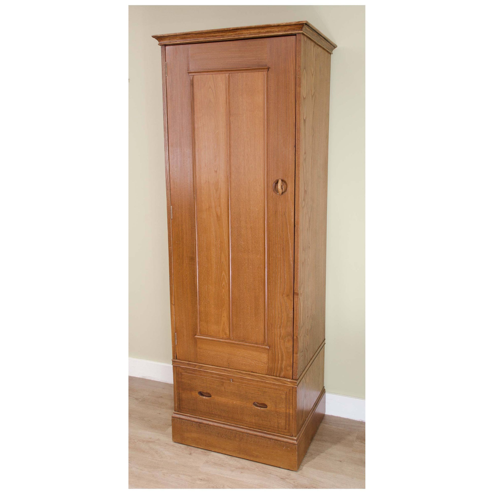 Heal and Co (Ambrose Heal) Ambrose Heal Rare Arts and Crafts Sweet Chestnut Single Door Wardrobe C. 1905