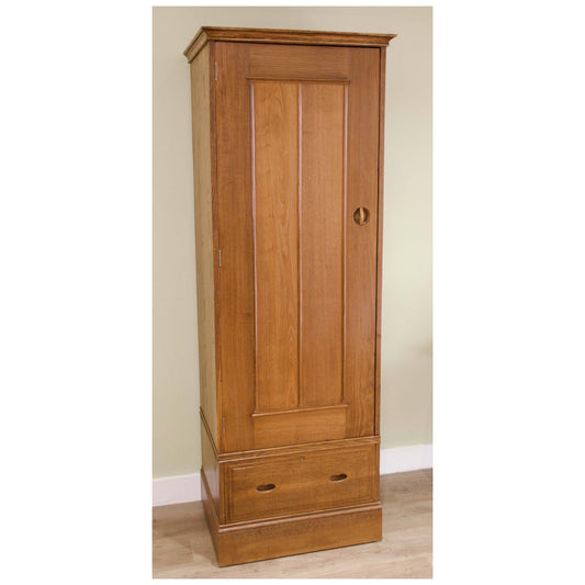 Heal and Co (Ambrose Heal) Ambrose Heal Rare Arts and Crafts Sweet Chestnut Single Door Wardrobe C. 1905