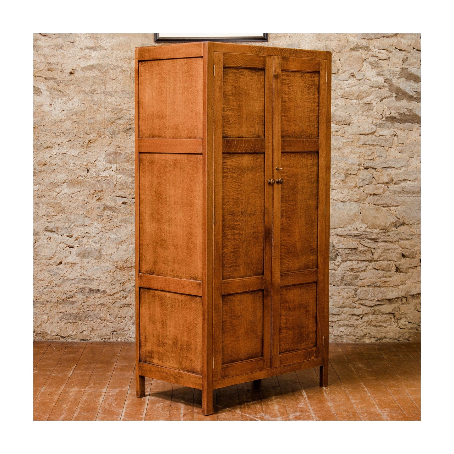 Heal and Co (Ambrose Heal) Arts & Crafts Cotswold School Oak Wardrobe c. 1930