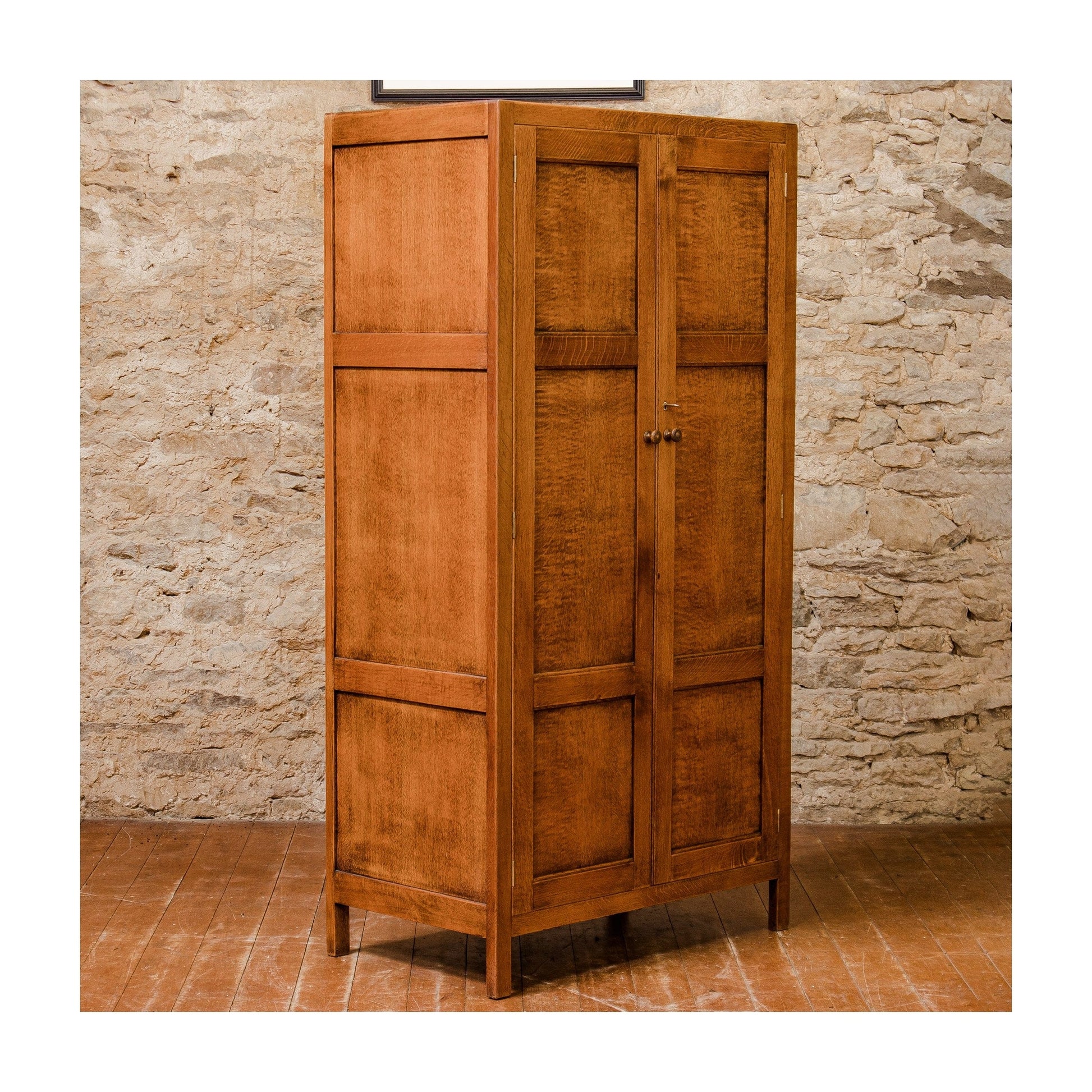 Heal and Co (Ambrose Heal) Arts & Crafts Cotswold School Oak Wardrobe c. 1930