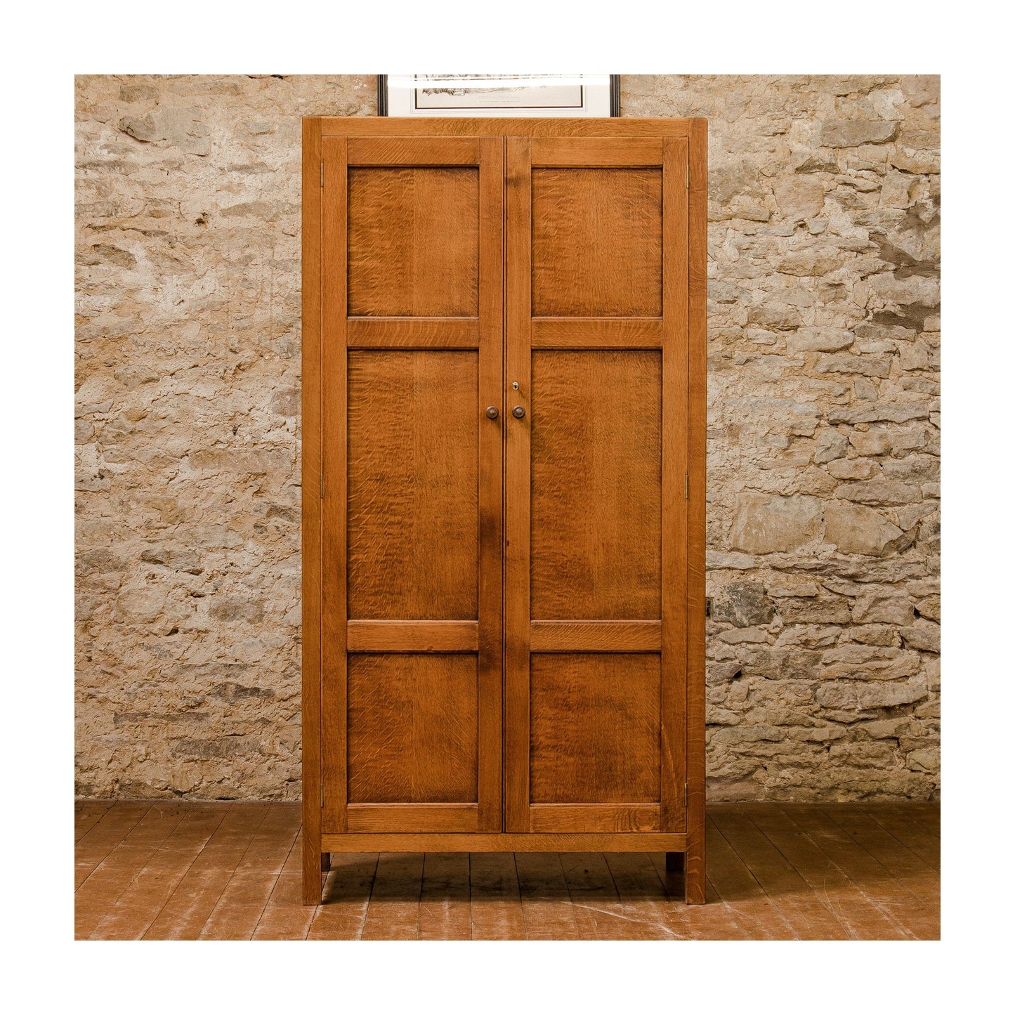 Heal and Co (Ambrose Heal) Arts & Crafts Cotswold School Oak Wardrobe c. 1930