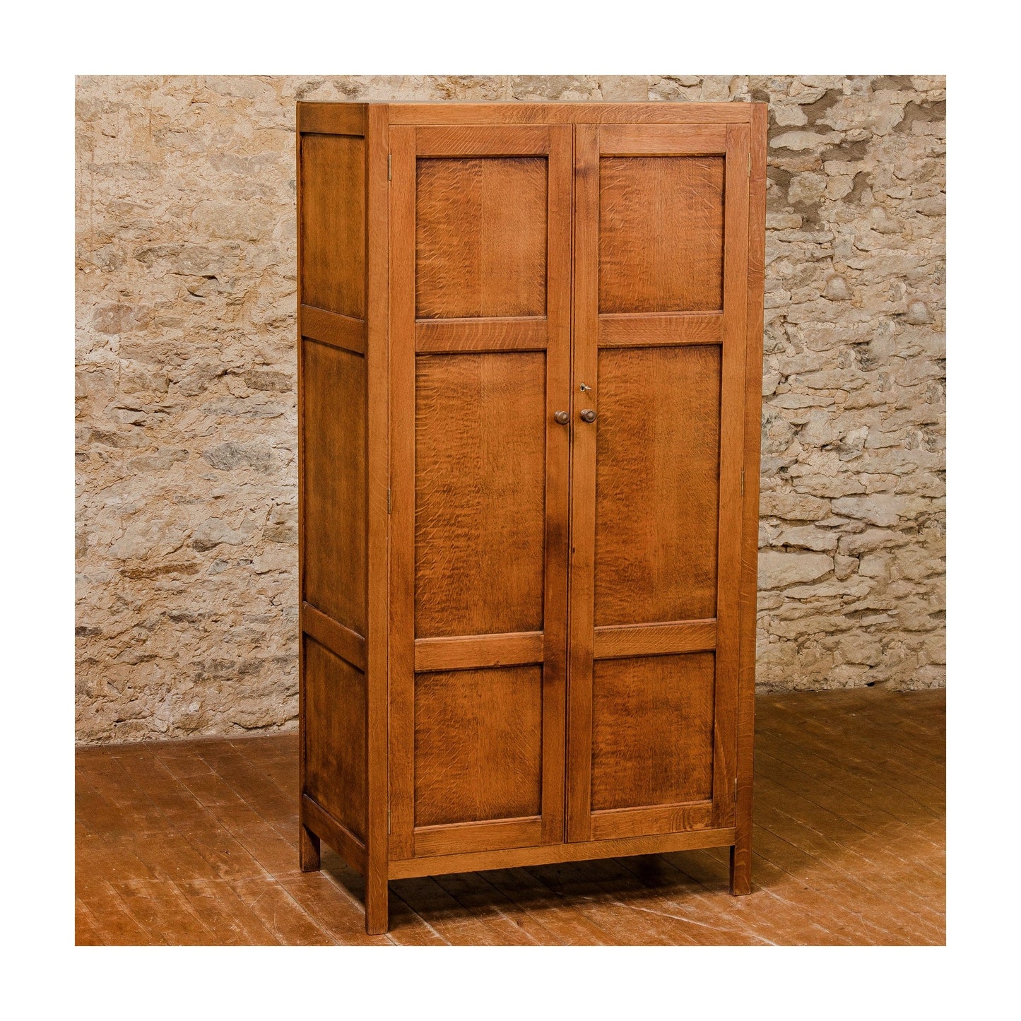 Heal and Co (Ambrose Heal) Arts & Crafts Cotswold School Oak Wardrobe c. 1930