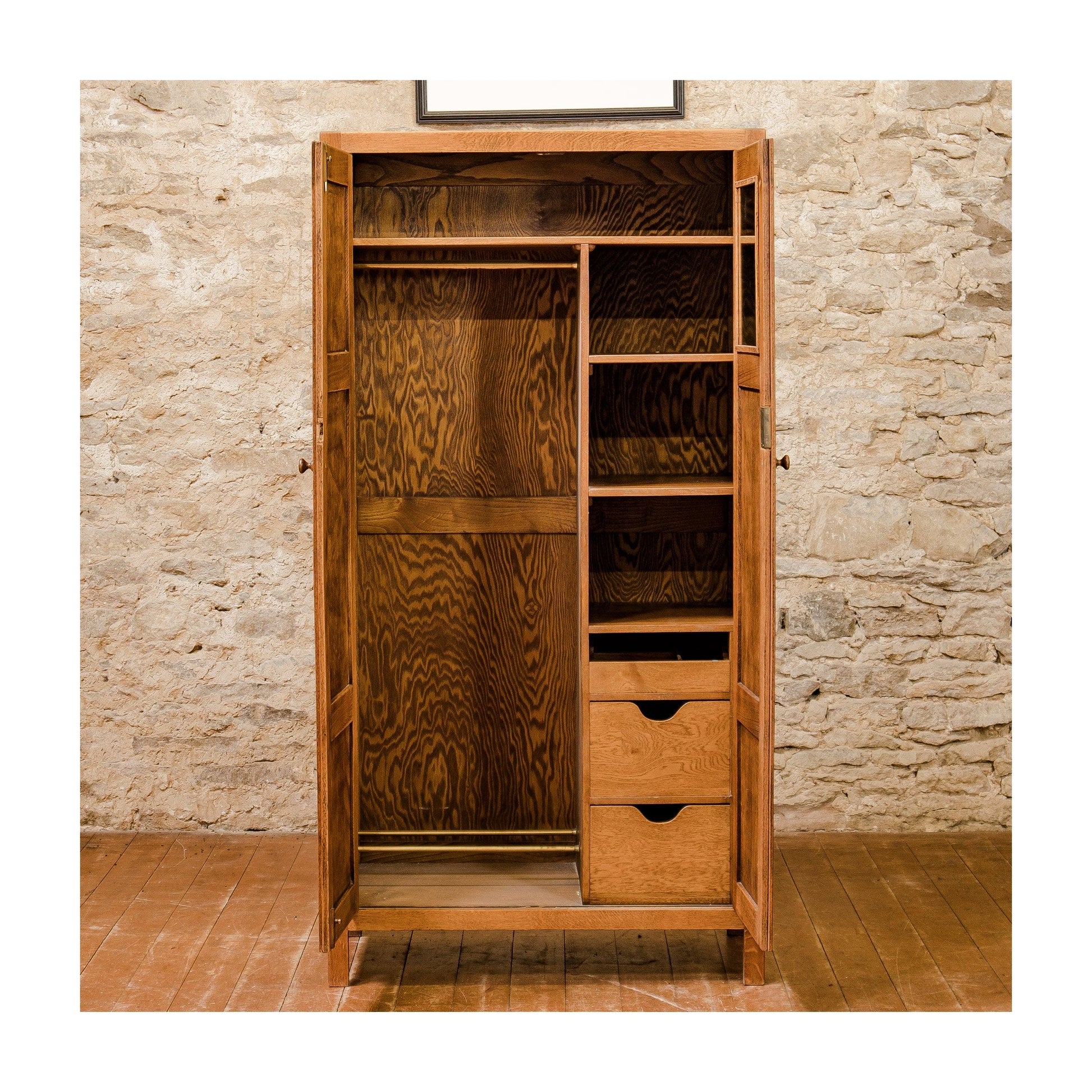 Heal and Co (Ambrose Heal) Arts & Crafts Cotswold School Oak Wardrobe c. 1930