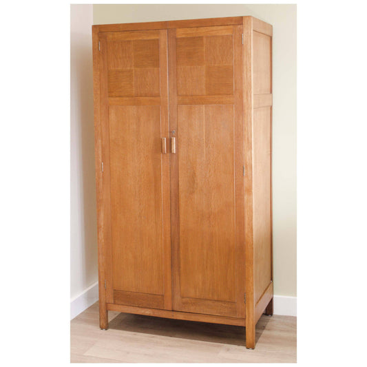 Heal and Co (Ambrose Heal) Heal and Co Arts and Crafts Antique Oak Wardrobe C. 1930 c. 1930