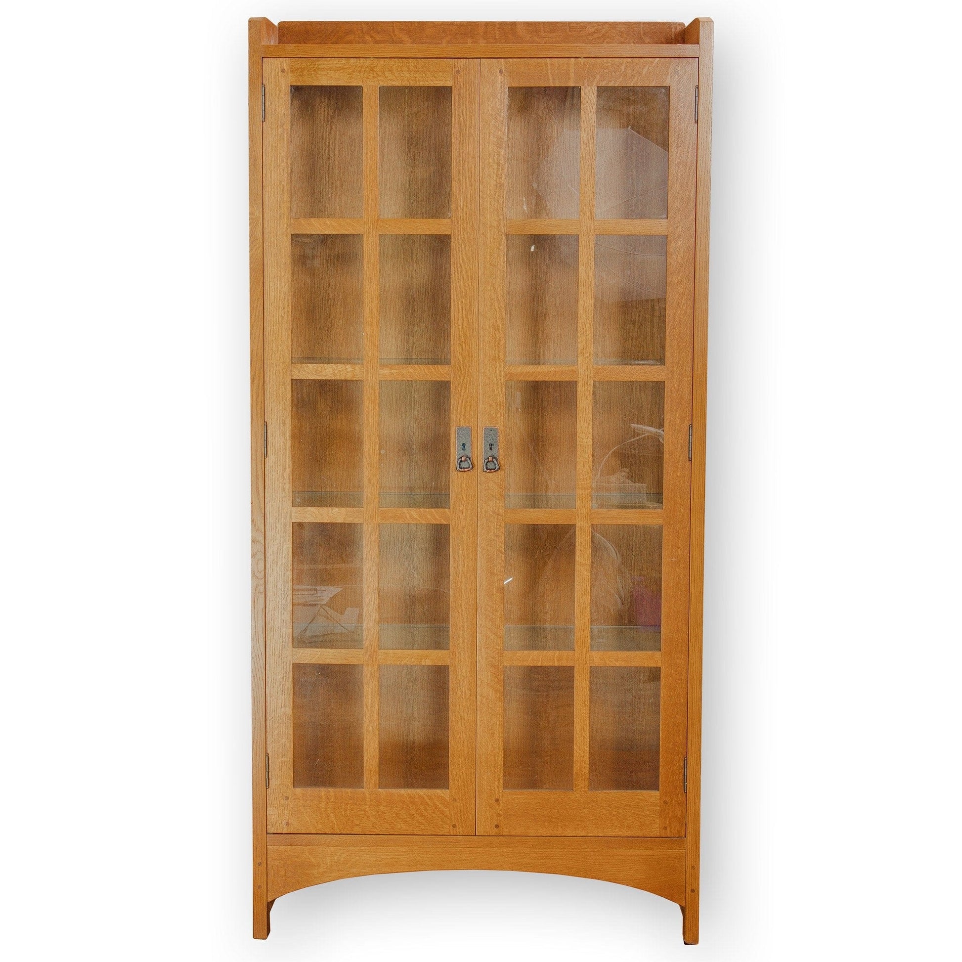 L. & J. G Stickley Arts & Crafts Mission School '815' Oak Display Cabinet