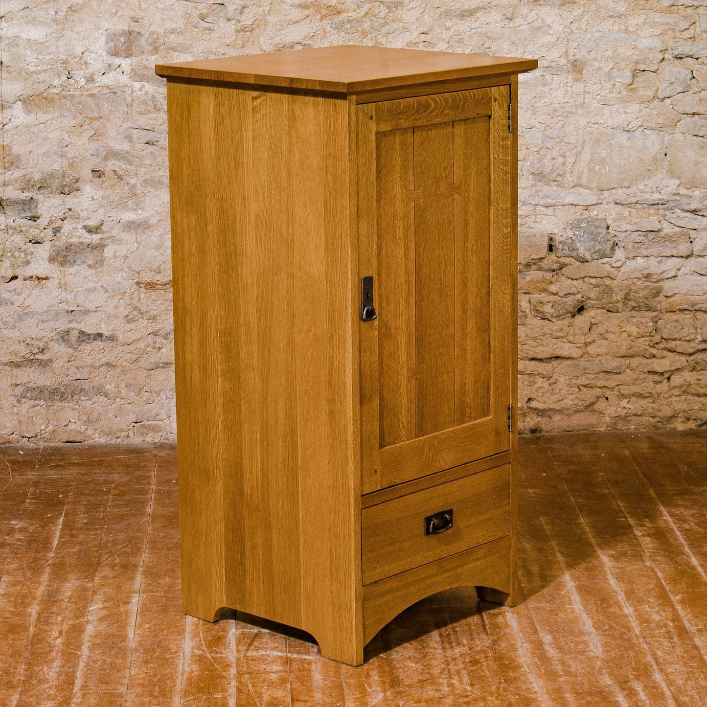 L. & J. G Stickley Arts & Crafts Mission School Quarter-sawn Oak Media Cabinet