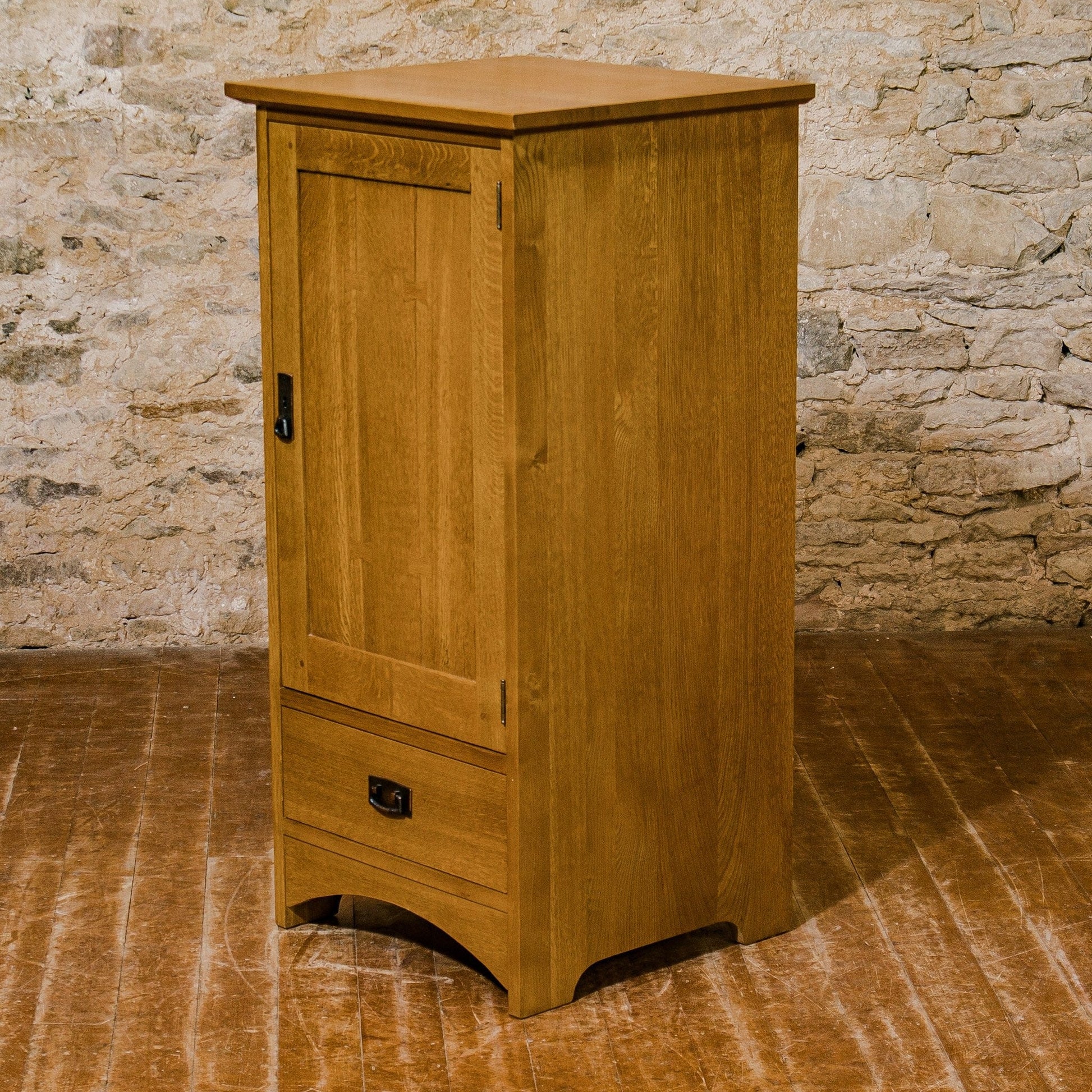 L. & J. G Stickley Arts & Crafts Mission School Quarter-sawn Oak Media Cabinet