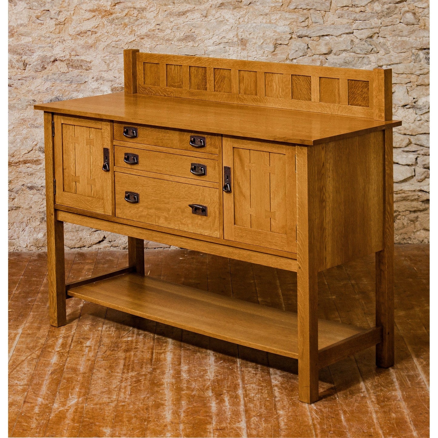 L. & J. G Stickley Arts & Crafts Mission School Quarter-sawn Oak Sideboard 2005