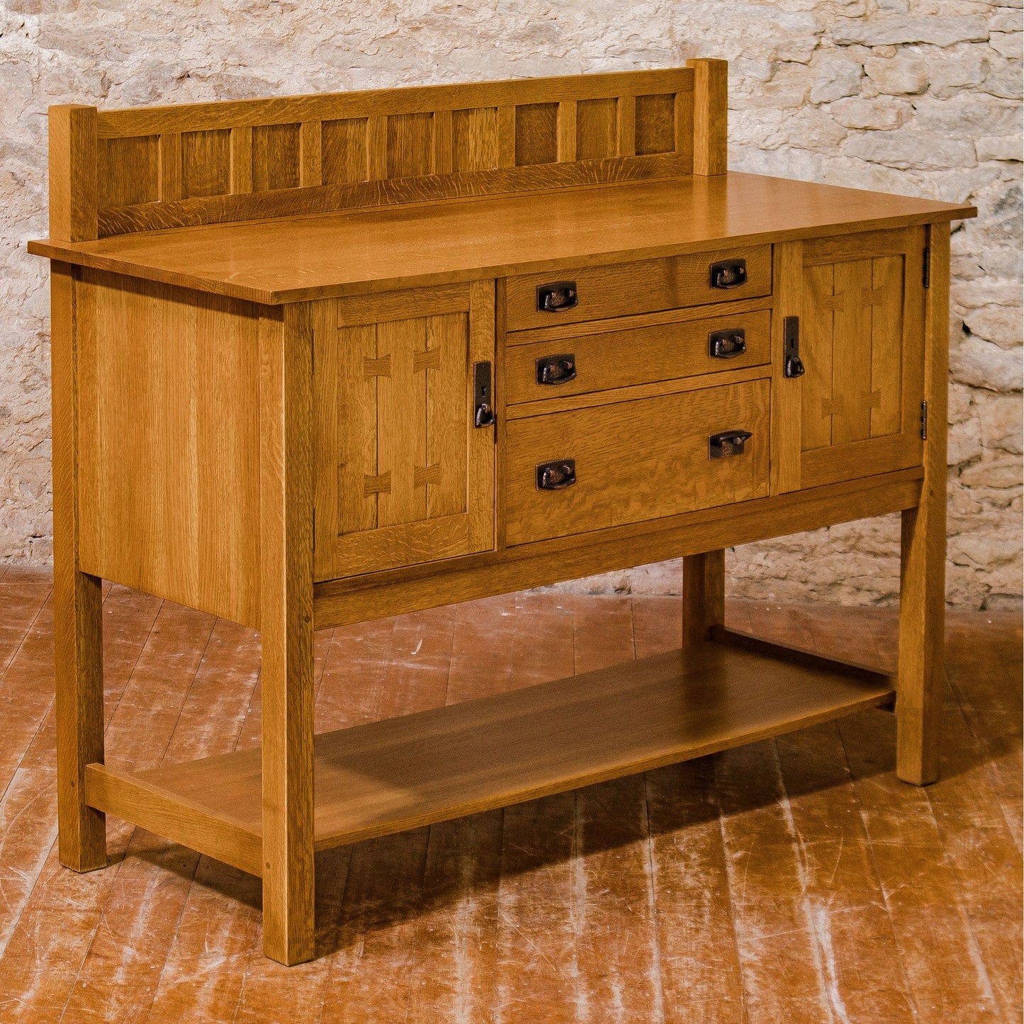 L. & J. G Stickley Arts & Crafts Mission School Quarter-sawn Oak Sideboard 2005