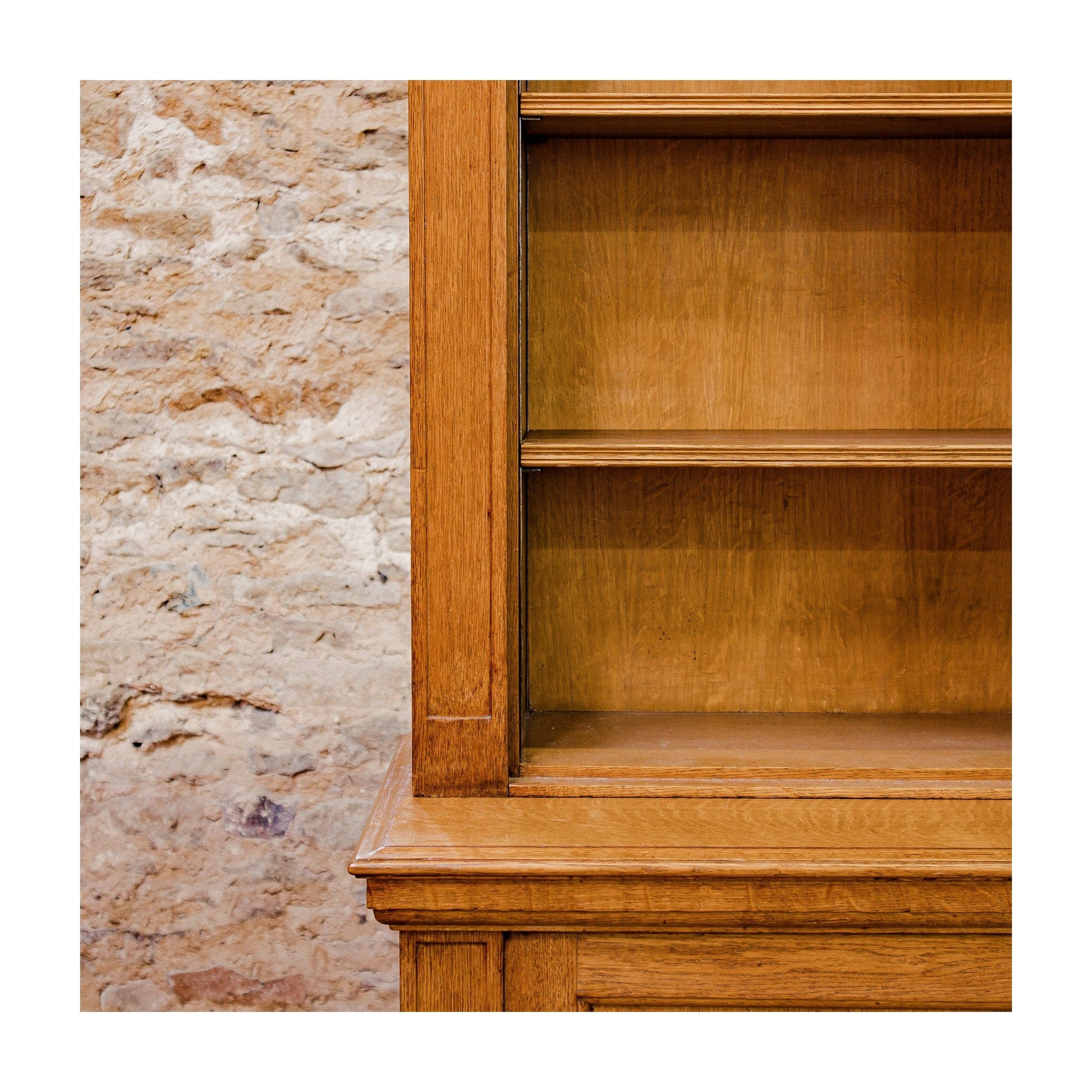 Large Arts & Crafts Cotswold School English Oak Bookcase