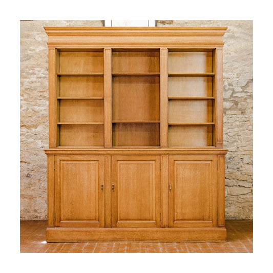 Large Arts & Crafts Cotswold School English Oak Bookcase