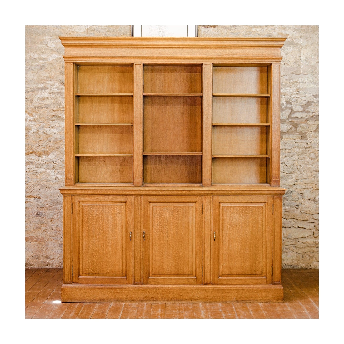 Large Arts & Crafts Cotswold School English Oak Bookcase