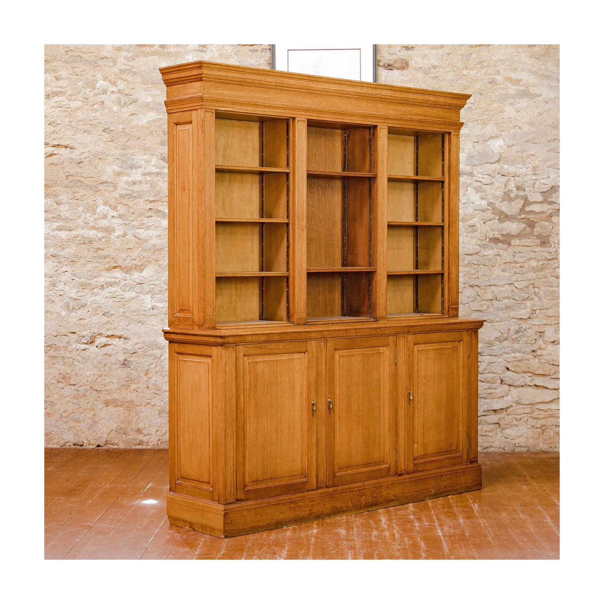 Large Arts & Crafts Cotswold School English Oak Bookcase