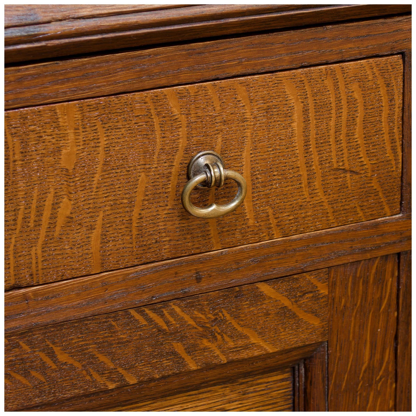 Liberty & Co Arts & Crafts English Oak Bureau Bookcase c. 1900