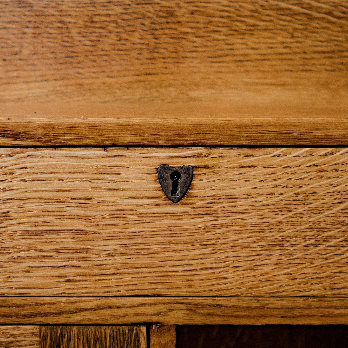 Liberty & Co Arts & Crafts English Oak Desk Designed by Leonard Wyburd c. 1920