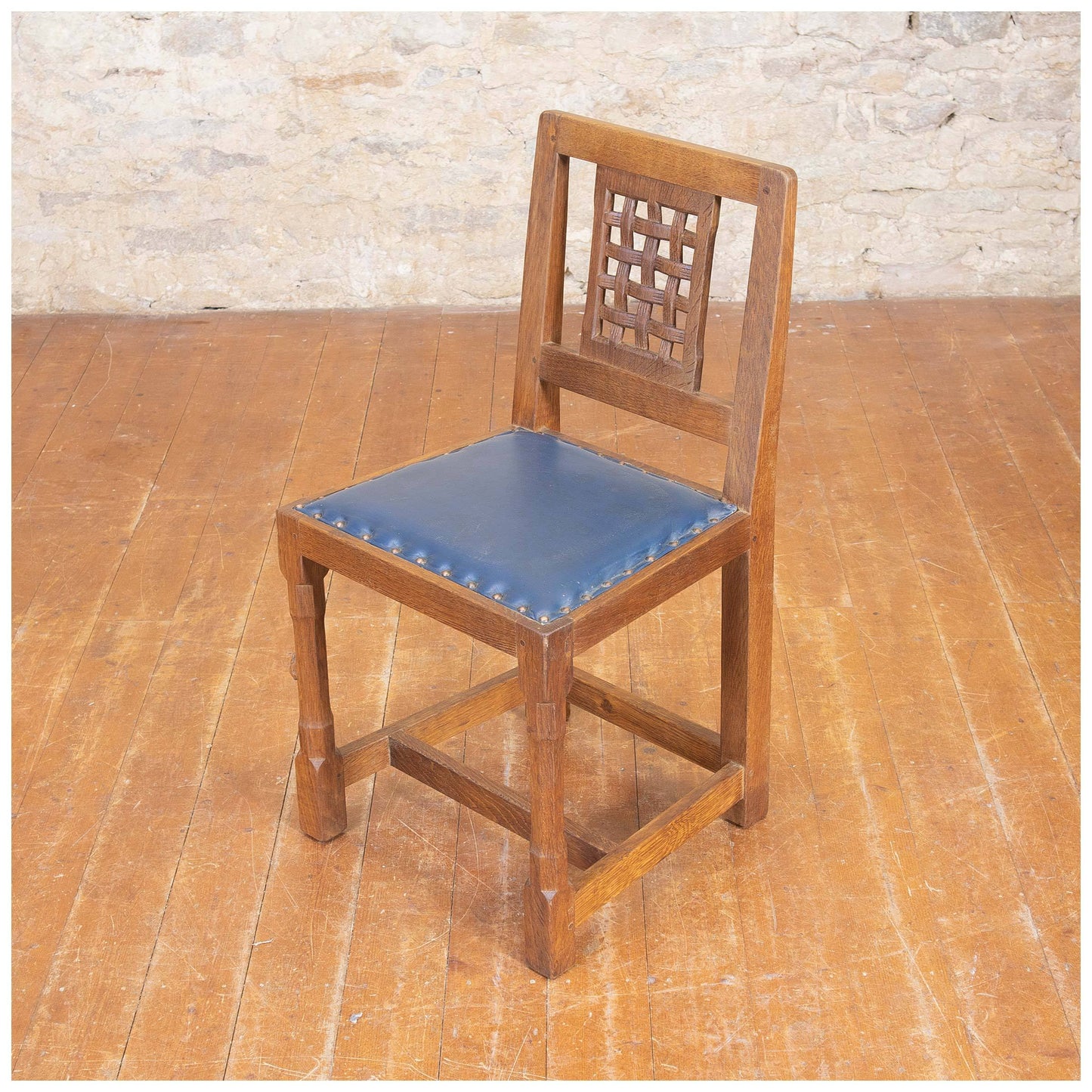 Rabbitman (Ex-Mouseman) Arts & Crafts Yorkshire School Oak Chairs c. 1975