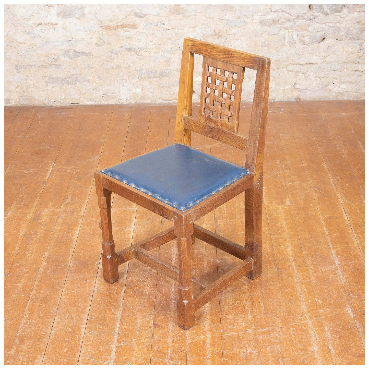 Rabbitman (Ex-Mouseman) Arts & Crafts Yorkshire School Oak Chairs c. 1975