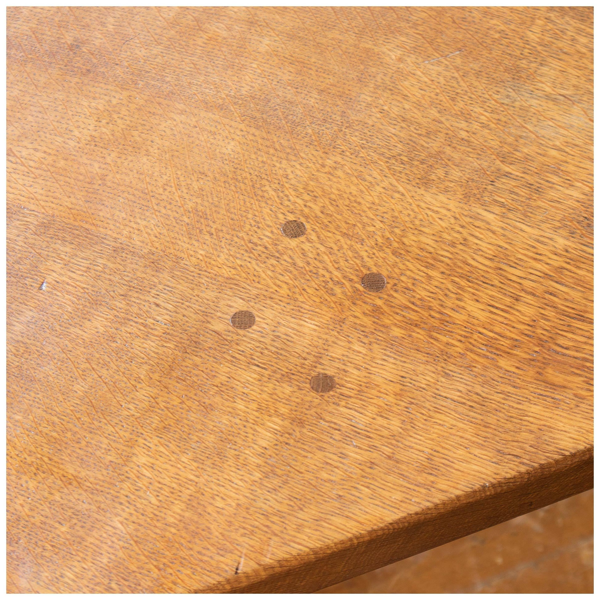 Rabbitman, Ex-Mouseman Arts & Crafts Yorkshire School Oak Octagonal Dining Table