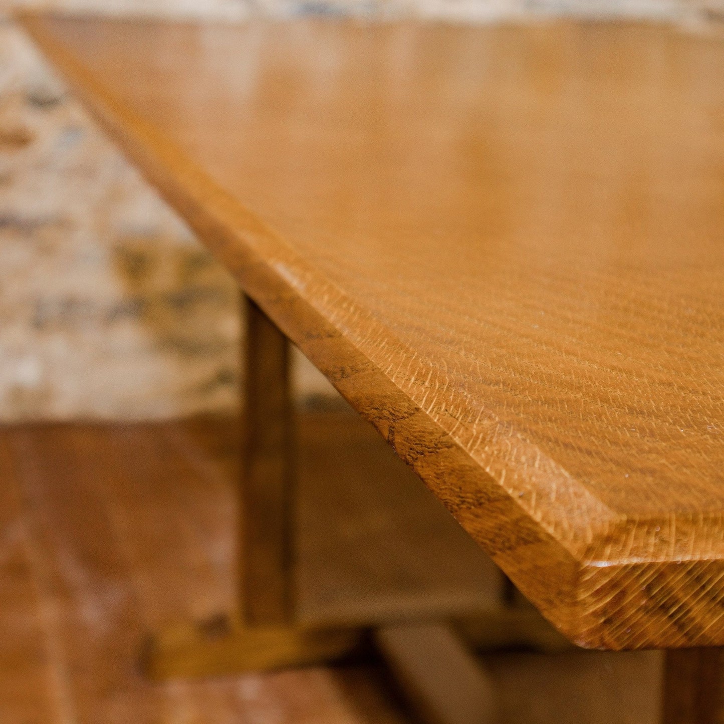 Reynolds of Ludlow Arts & Crafts Cotswold School English Oak Dining Table c 1950