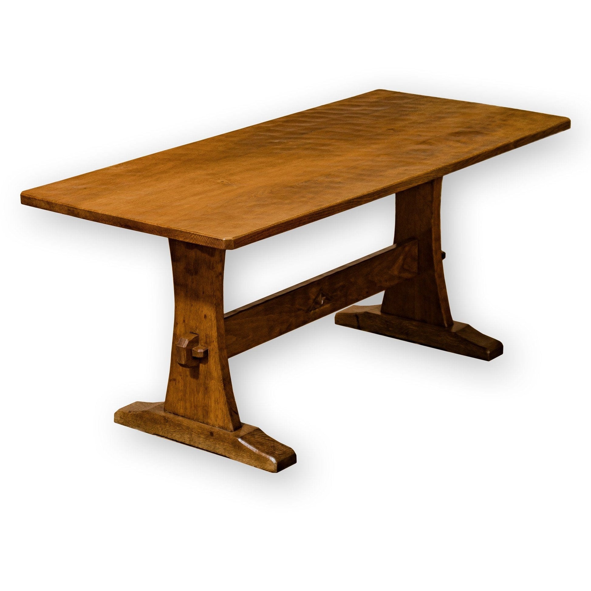 Robert 'Kingpost' Ingham Arts & Crafts Yorkshire School English Oak Dining Table